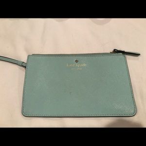 Kate Spade turquoise wristlet